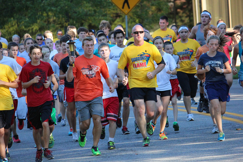 Photo of a law enforcement community run.