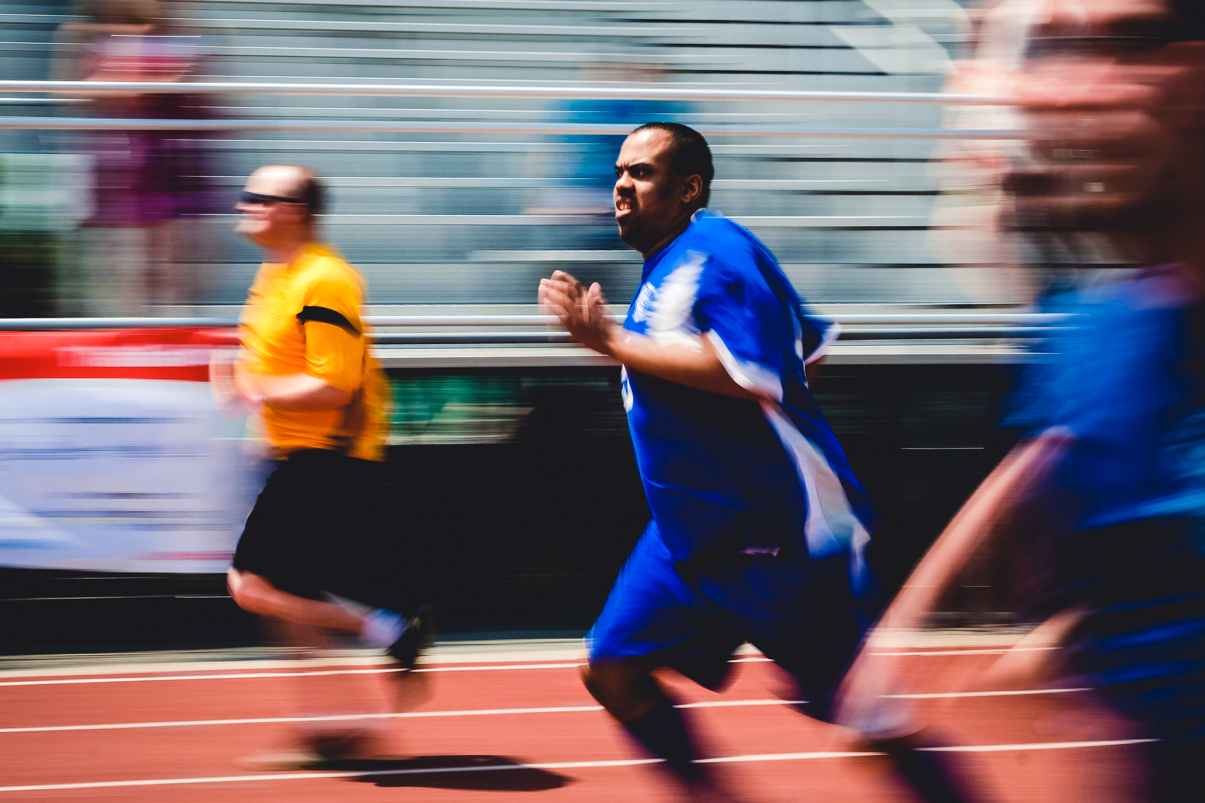 athlete competing on track