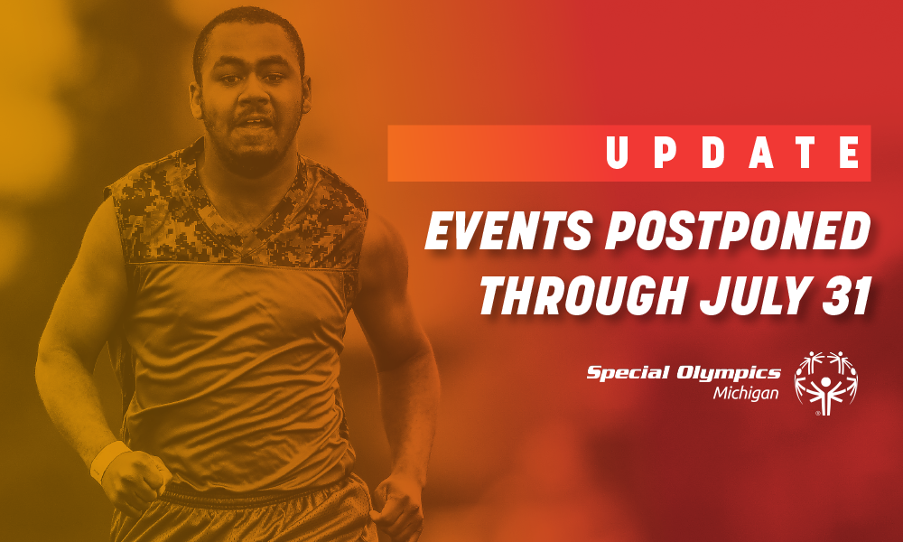 Special Olympics Michigan in-person events postponed through July 31