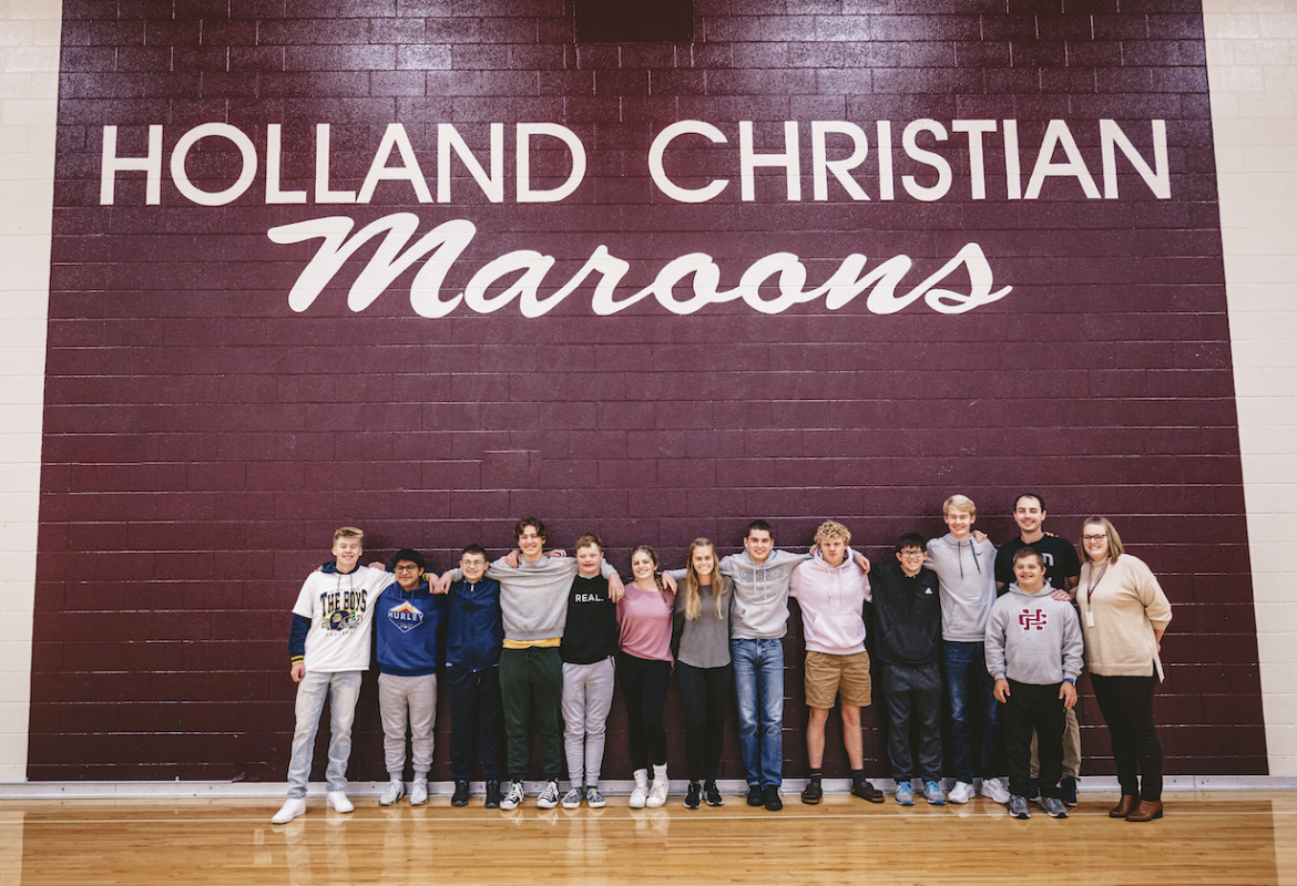 holland christian maroon team photo