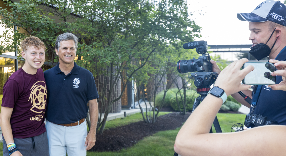 Special Olympics Michigan athlete interviews Chairman 