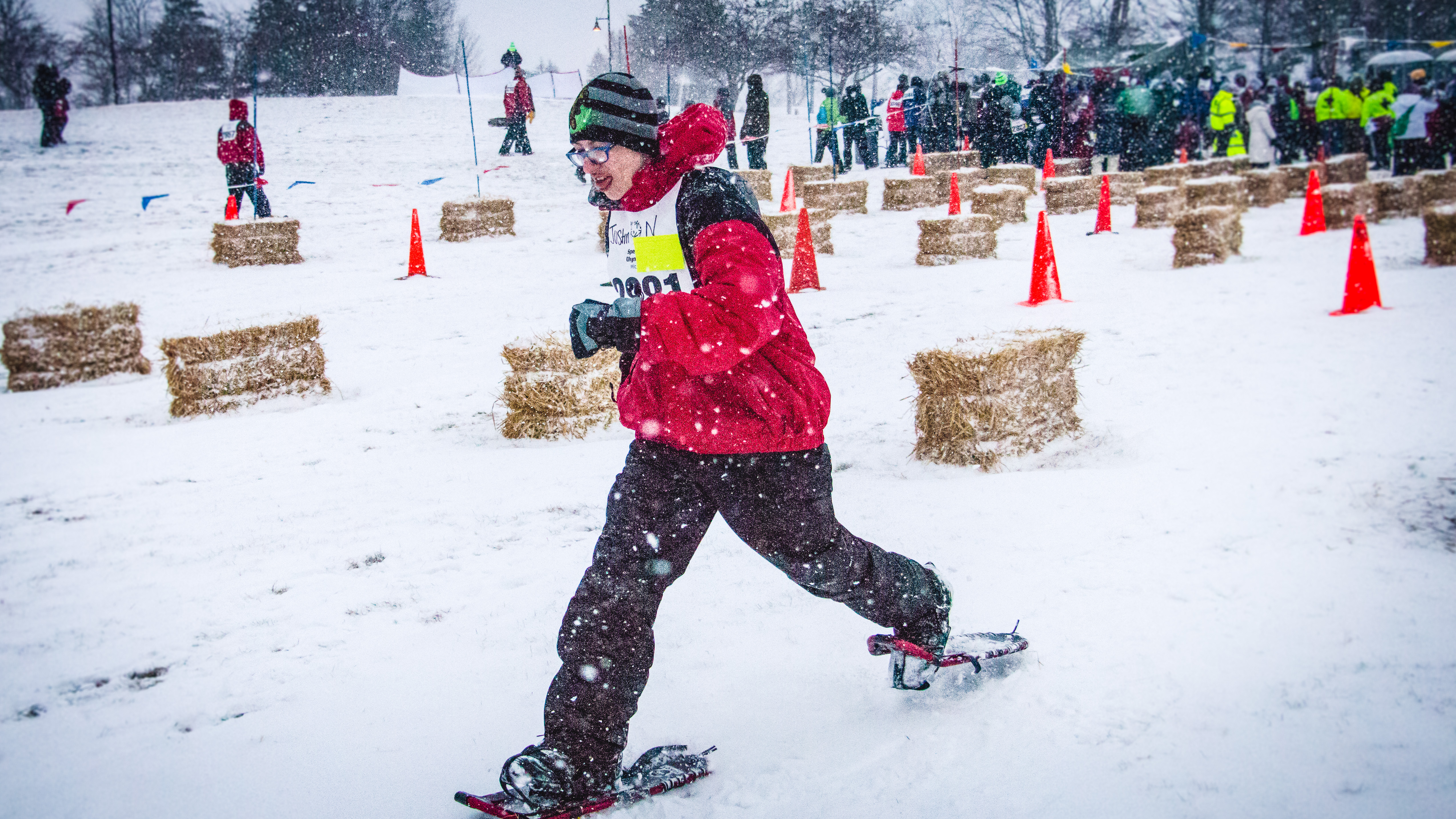 athlete running in race