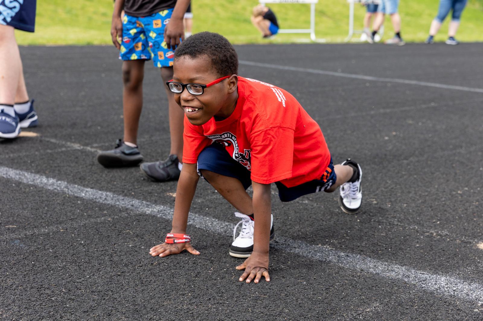 athlete at starting line