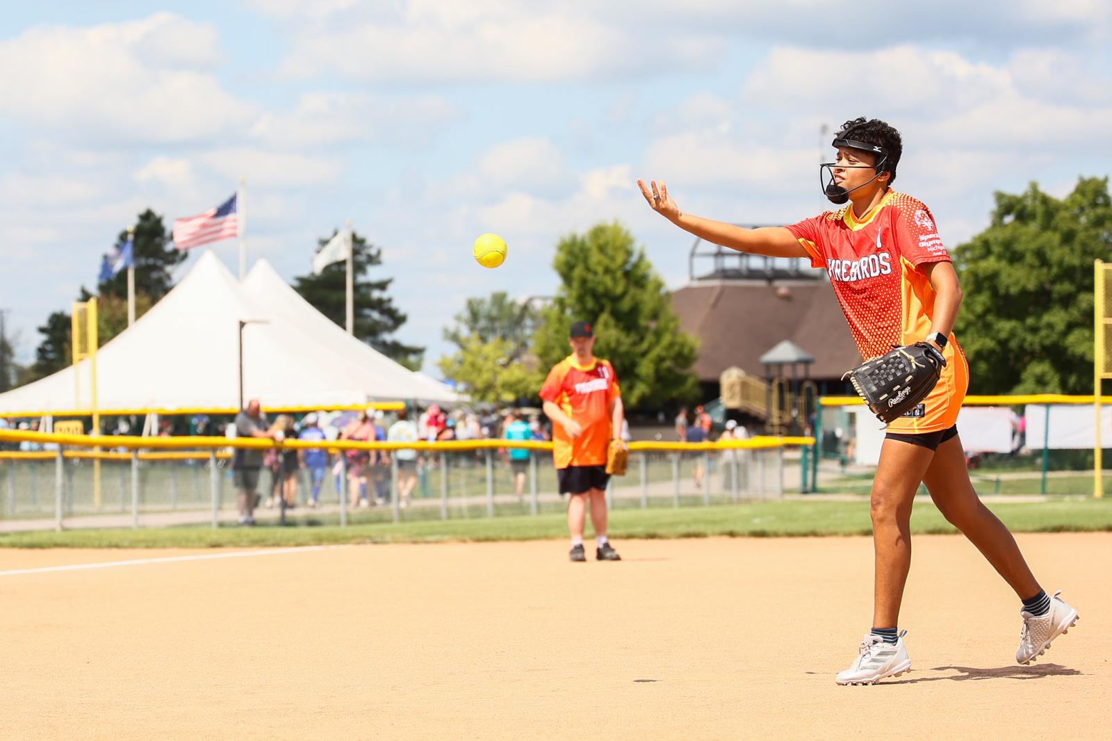 athlete throwing ball 