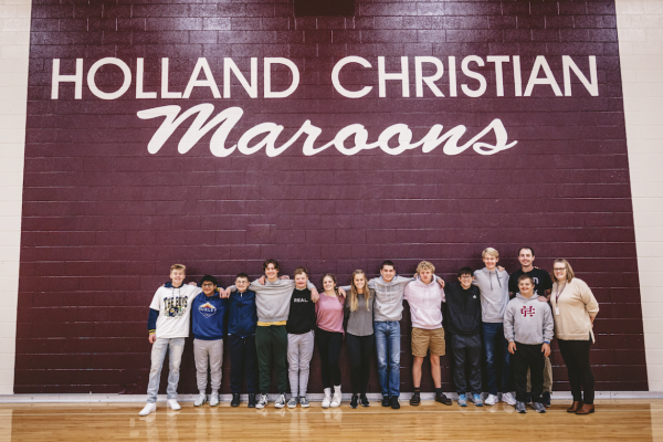 holland christian maroon team photo