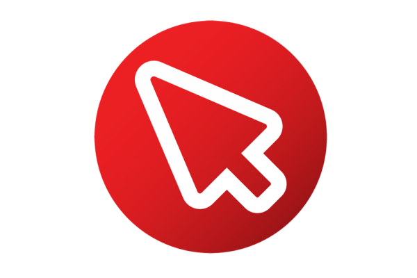 A red cursor